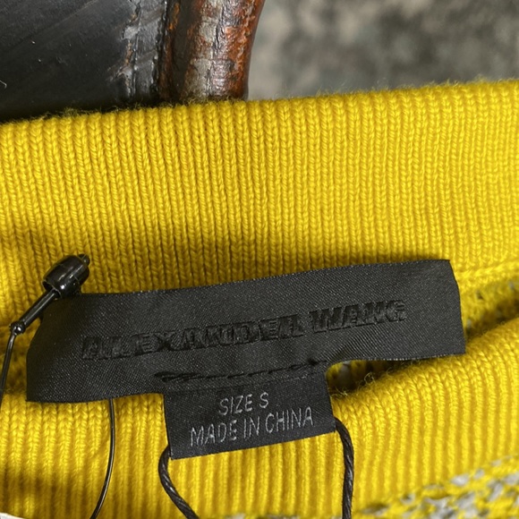 Alexander Wang Wool Blend Skirt in Acid & Heather Gray - Picture 8 of 9